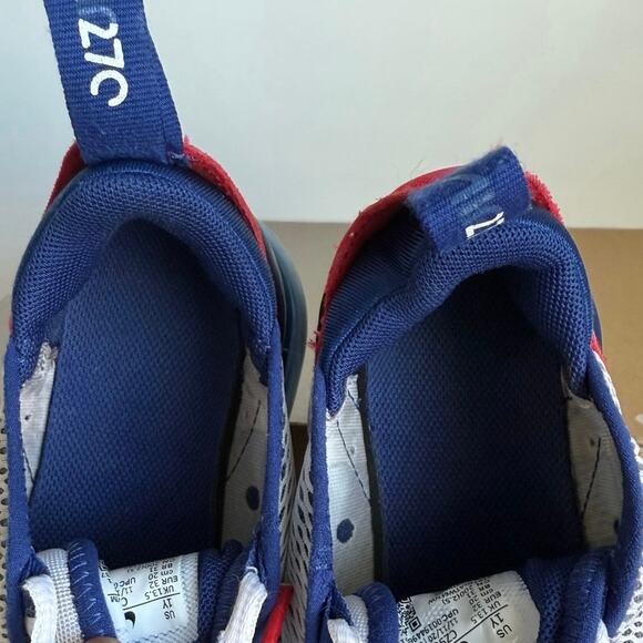 Nike Air Max 270 “Red/Royal Blue” Kids Sneakers - SZ 1 Y - Picture 8 of 13